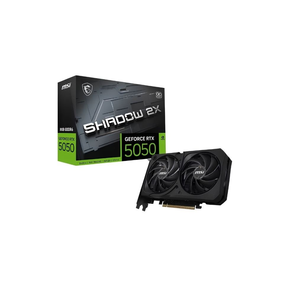 Placa De Vídeo Msi Nvidia Geforce RTX 5050 Shadow 8GB Gdrr6 128 Bits - 912-v538-008