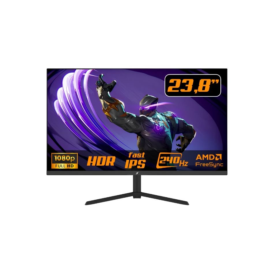 Monitor Gamer Superframe Vision, 23.8 Pol, Full Hd, Fast Ips, 240hz, Hdr, Freesync/g-sync, HDMI/dp, Sfvsfb-24240-FULL HD-pro