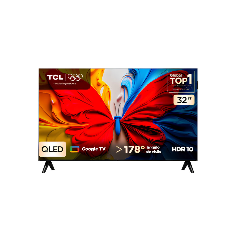 Smart TV TCL 32 Polegadas FHD QLED S5K WiFi Bluetooth Google TV 2 HDMI HDR10 Dolby Audio 32S5K